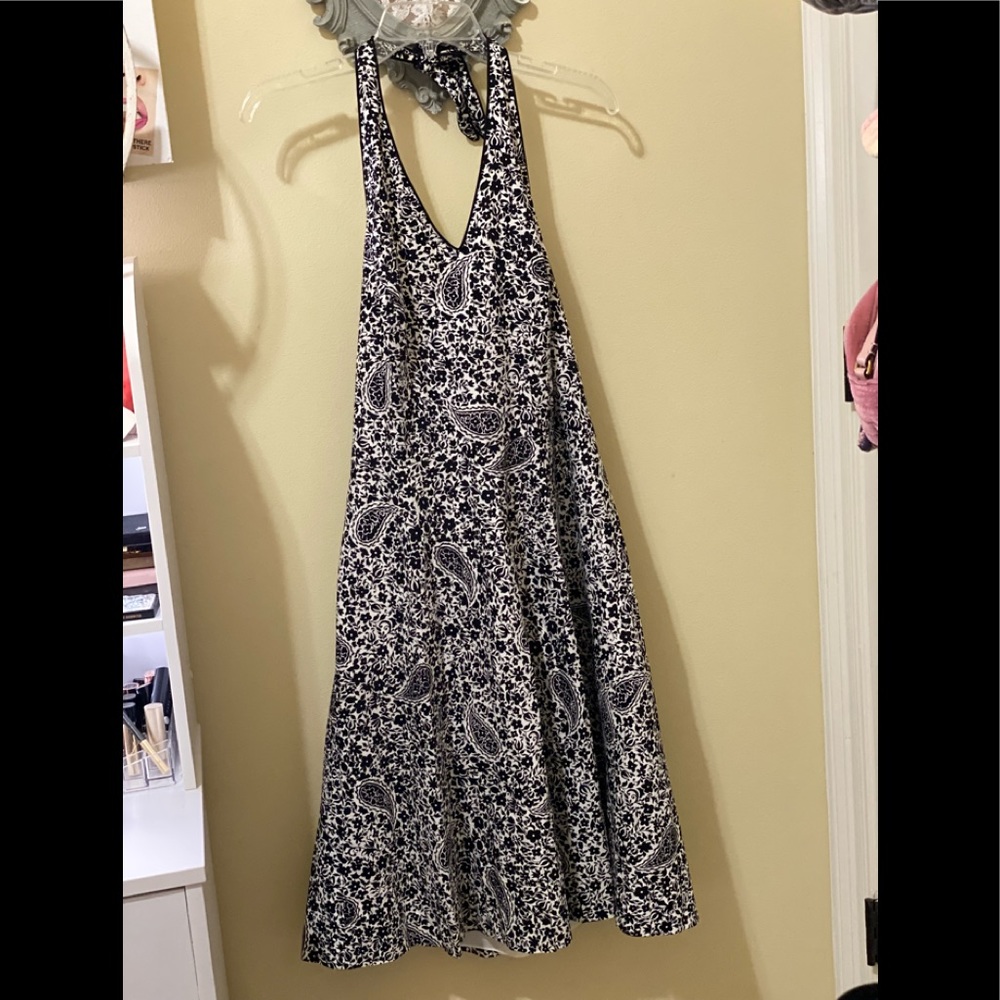Ann Taylor Paisley Halter Dress